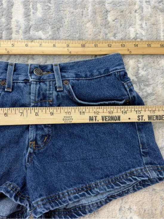 Vintage l.e.i. Button fly denim shorts 1990s size 0 - Picture 3 of 8